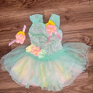 Weissman Mint and Pastel Kids Dance Costume